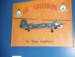 66 Squadron RAF. Name board.
